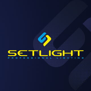 Logo i logotyp na mobilny widok strony internetowej firmy Setlight - technika eventowa